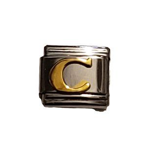 Italian Charm Bracelet Alphabet Letter Link - LETTER "C"